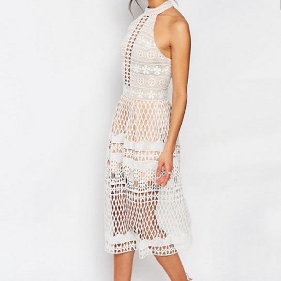 White Cutout Dress - Picture 1 of 4